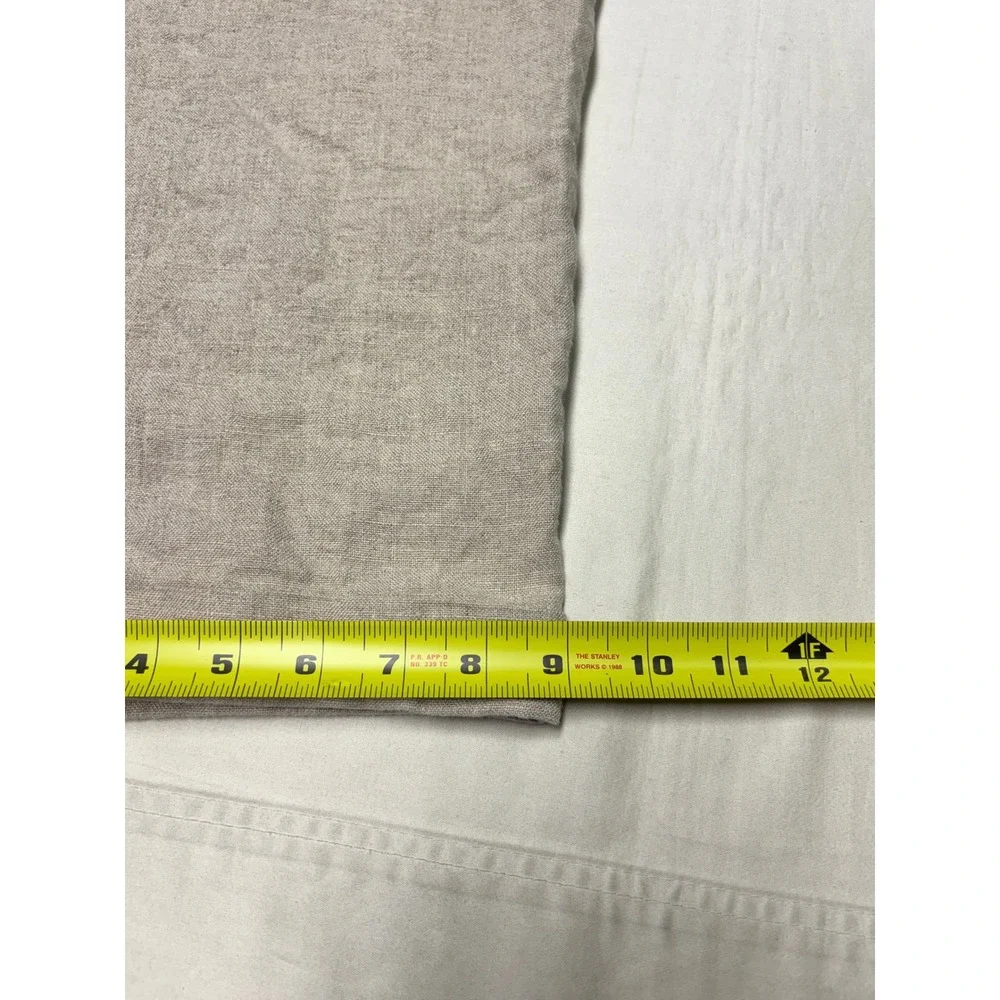 Eddie Bauer Mens 35x32 100% Belgian Linen Pleated Cuffed Pants Oatmeal Beige